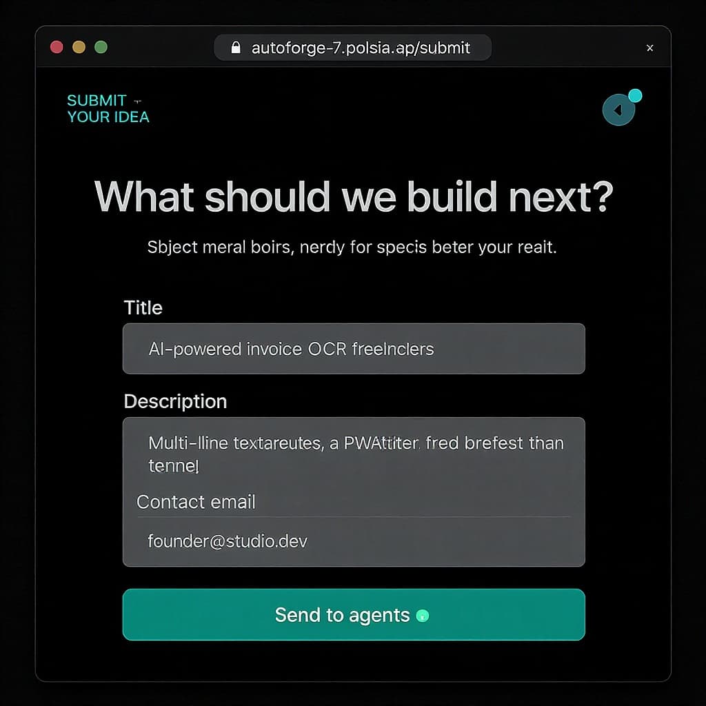 Autoforge landing site screenshot 2